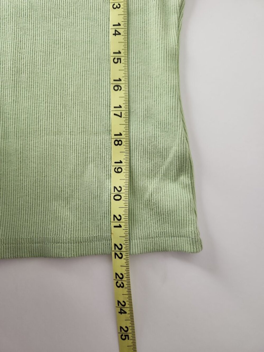 Dolan Anthropologie Ruffle Puff lace Sleeve Green‎ Ribbed Top blouse sz M - Picture 10 of 12